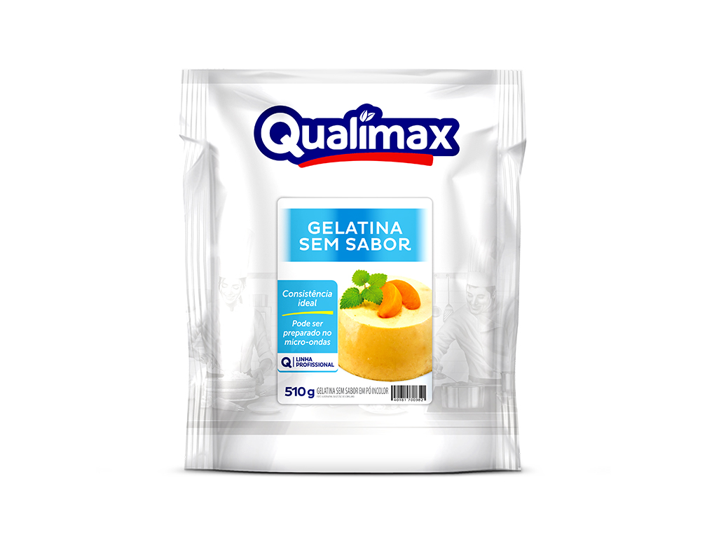 GELATINA SEM SABOR QUALIMAX 510 G (CX 20 PCT)